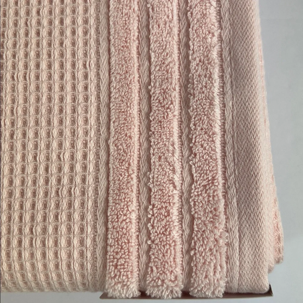 Hotel Balfour Oversized Bath Towels Pink Luxury Waffle Weave Cotton 2 Pc NEW